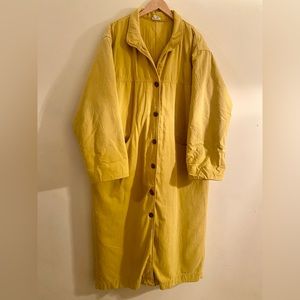 Vintage yellow color me cotton barn coat